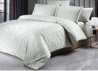 Постельное белье сатин жаккард First Choice - Boris Ice (Turkey), евро